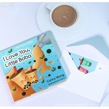 Libro de tablero de niños a todo color de diseño personalizado